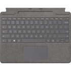 Microsoft Signature Keyboard/Cover Case for 13" Microsoft Surface Pro 8, Surface Pro X Tablet - Platinum - Alcantara Exterior Material - 8.90" (226.06 mm) Height x 11.38" (289.05 mm) Width x 0.19" (4.83 mm) Depth - 1 Pack