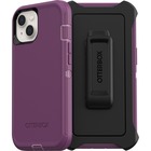 OtterBox Defender Rugged Carrying Case (Holster) Apple iPhone 13 Smartphone - Happy Purple - Dirt Resistant Port, Scrape Resistant, Dirt Resistant, Bump Resistant, Dust Resistant Port, Lint Resistant Port, Drop Resistant, Clog Resistant - Plastic, Synthetic Rubber Body - Holster - 6.39" (162.31 mm) Height x 3.57" (90.68 mm) Width x 1.31" (33.27 mm) Depth - Retail