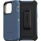 OtterBox Defender Rugged Carrying Case (Holster) Apple iPhone 13 Pro Smartphone - Fort Blue - Scrape Resistant, Dirt Resistant, Bump Resistant, Dirt Resistant Port, Dust Resistant Port, Lint Resistant Port, Drop Resistant - Plastic Body - Belt Clip - 6.39" (162.31 mm) Height x 3.57" (90.68 mm) Width x 1.31" (33.27 mm) Depth - Retail