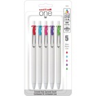 uniball™ ONE Gel Pen - 0.7 mm Pen Point Size - Retractable - Assorted Gel-based, Pigment-based Ink - 5 / Pack