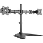 Intekview IntekView Freestanding Double Monitor Stand - Up to 27" Screen Support - 16 kg Load Capacity - Freestanding - Powder Coated - Steel, Aluminum - Matte Black