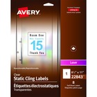 Avery® Multipurpose Label - Permanent Adhesive - Rectangle - Laser, Inkjet - Clear - 4 / Sheet - 8 / Pack