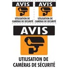 Identity Group HEADLINE Security Camera Notice Signs French - 1 Each - Rectangular Shape - Adhesive Backing, Self Sticking