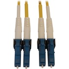 Tripp Lite N370X-05M Fiber Optic Duplex Network Cable - 16.4 ft Fiber Optic Network Cable for Network Device, Switch, Patch Panel - First End: 2 x LC/UPC Network - Male - Second End: 2 x LC/UPC Network - Male - 400 Gbit/s - LSZH, OFNR - 9/125 µm