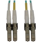 Tripp Lite N820X-01M Fiber Optic Duplex Network Cable - 3.3 ft Fiber Optic Network Cable for Switch, Patch Panel, Network Device - First End: 2 x LC/PC Network - Male - Second End: 2 x LC/PC Network - Male - 400 Gbit/s - LSZH, OFNR - 50/125 µm