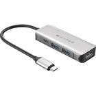 Hyper 4-in-1 USB-C Hub - for Notebook/Desktop PC - 100 W - USB Type C - 4K - 3840 x 2160 - 2 x USB Type-A Ports - USB Type-A - USB Type-C - HDMI - Wired - macOS, Windows, ChromeOS, iPadOS