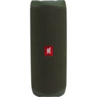 JBL Flip 5 Portable Bluetooth Speaker System - 20 W RMS - Green - 65 Hz to 20 kHz - Battery Rechargeable - 1 Pack