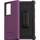 OtterBox Defender Rugged Carrying Case (Holster) Samsung Galaxy S22 Ultra Smartphone - Happy Purple - Dust Resistant Port, Lint Resistant Port, Dirt Resistant Port, Scrape Resistant, Dirt Resistant, Bump Resistant, Drop Resistant - Plastic Body - Holster - 7.10" (180.34 mm) Height x 3.87" (98.30 mm) Width x 1.37" (34.80 mm) Depth - Retail