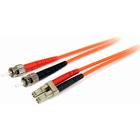 StarTech.com 10m Fiber Optic Cable - Multimode Duplex 62.5/125 - LSZH - LC/ST - OM1 - LC to ST Fiber Patch Cable - Connect fiber network devices for high-speed transfers with LSZH rated cable - 10m Fiber Optic Cable - 10 m LC to ST Fiber Patch Cable - 10 