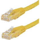 StarTech.com 20ft CAT6 Ethernet Cable - Yellow Molded Gigabit CAT 6 Wire - 100W PoE RJ45 UTP 650MHz - Category 6 Network Patch Cord UL/TIA - 20ft Yellow CAT6 Ethernet cable delivers Multi Gigabit 1/2.5/5Gbps & 10Gbps up to 160ft - 650MHz - Fluke tested to