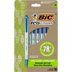 BIC Ecolutions Clic Stic Blue Ballpoint Pens - Medium Point (1.0mm), 10-Count Pack, Retractable Ball Point Pens Made from 78% Recycled Plastic