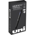 uniball™ 207 Plus+ Gel Pen - Medium Pen Point - 0.7 mm Pen Point Size - Conical Pen Point Style - Refillable - Retractable - Blue Gel-based, Nanofiber Ink Ink - Black Metal Barrel - 1 / Dozen