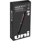 uniball™ 207 Plus+ Gel Pen - Medium Pen Point - 0.7 mm Pen Point Size - Retractable - Red Gel-based, Nanofiber Ink Ink - Black Metal Barrel - 1 / Dozen