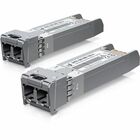 Ubiquiti SFP+ Module - For Data Networking, Optical Network - 2 x LC Duplex Network - Optical Fiber - Multi-mode - 10 Gigabit Ethernet