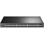 TP-Link JetStream TL-SG3452XP Ethernet Switch - 48 Ports - Manageable - Gigabit Ethernet, 10 Gigabit Ethernet - 1000Base-T, 10GBase-X - 3 Layer Supported - Modular - 49.19 W Power Consumption - 500 W PoE Budget - Optical Fiber, Twisted Pair - PoE Ports - Rack-mountable, Desktop - 3 YearLifetime Limited Warranty