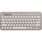 Logitech K380 Multi-Device Bluetooth Keyboard - Wireless Connectivity - Bluetooth - 32.81 ft (10000 mm) - ChromeOS - Tablet, Smartphone, Computer - PC, Mac - AAA Battery Size Supported - Sand