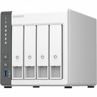 QNAP TS-433-4G SAN/NAS Storage System - ARM Cortex A55 Quad-core (4 Core) 2 GHz - 4 x HDD Supported - 0 x HDD Installed - 4 x SSD Supported - 0 x SSD Installed - 4 GB RAM - Serial ATA/600 Controller - RAID Supported - 0, 1, 5, 6, 10, 50, 60, JBOD RAID Levels - 4 x Total Bays - 4 x 3.5" Bay - 2.5 Gigabit Ethernet, Gigabit Ethernet - 3 USB Port(s) - 2 USB 2.0 Port(s) - Network (RJ-45) - QTS 5.1.0 - LDAP, HTTPS, L2TP, SFTP, DHCP, SSH, IPSec, FTPS, AFP, CIFS/SMB, FTP, ... - 4 GB Flash Memory Ca