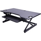 Rocelco DADRB-46 Sit Stand Desk Riser - Desktop - Black