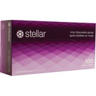 Stellar Examination Gloves - Medium Size - Vinyl - Clear - Disposable - For Examination