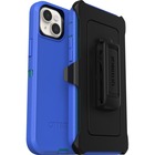 OtterBox Defender Rugged Carrying Case (Holster) Apple iPhone 14 Plus Smartphone - Rain Check (Blue) - Dirt Resistant, Bump Resistant, Wear Resistant, Drop Resistant, Tear Resistant, Scrape Resistant - Plastic, Synthetic Rubber Body - Belt Clip - 6.76" (171.70 mm) Height x 3.78" (96.01 mm) Width x 1.25" (31.75 mm) Depth - Retail