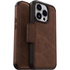 OtterBox Strada Carrying Case (Folio) Apple iPhone 14 Pro Cash, Card, Smartphone, Credit Card - Espresso (Brown) - Drop Resistant - Metal, Polycarbonate, Genuine Leather Body - Holder - 6.01" (152.65 mm) Height x 3.03" (76.96 mm) Width x 0.50" (12.70 mm) Depth - Retail