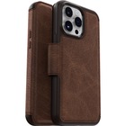 OtterBox Strada Carrying Case (Folio) Apple iPhone 14 Pro Max Smartphone, Cash, Card - Espresso (Brown) - Drop Resistant - Metal, Polycarbonate, Genuine Leather Body - Holder - 6.46" (164.08 mm) Height x 3.31" (84.07 mm) Width x 0.50" (12.70 mm) Depth - Retail