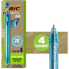 BIC Ecolutions Ocean-Bound Ball Pens - Medium Point (1.0mm), 4-Count Pack, Blue Ink Pens Made from 78% Ocean-Bound Recycled Plastic