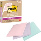 Post-it® Super Sticky Adhesive Note - 210 - 4" x 4" - Square - 70 Sheets per Pad - Assorted Wanderlust Pastel - Removable, Repositionable, Recyclable - 3 Pad