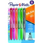 Paper Mate Inkjoy Retractable Gel Pens - Medium Pen Point - 0.7 mm Pen Point Size - Retractable - Assorted Gel-based Ink - 6 / Pack