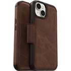 OtterBox Strada Carrying Case (Folio) Apple iPhone 14 Card, Cash, Smartphone - Espresso (Brown) - Drop Resistant - Polycarbonate, Metal, Genuine Leather Body - Holder - 5.94" (150.88 mm) Height x 3.03" (76.96 mm) Width x 0.48" (12.19 mm) Depth - Retail