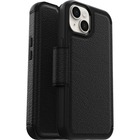 OtterBox Strada Carrying Case (Folio) Apple iPhone 14 Cash, Card, Smartphone - Shadow Black - Drop Resistant - Metal, Polycarbonate, Genuine Leather Body - Holder - 5.94" (150.88 mm) Height x 3.03" (76.96 mm) Width x 0.48" (12.19 mm) Depth - Retail