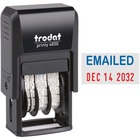 Printy Self-inking Stamp - Date Stamp - "EMAILED" - Blue, Red - 1 Each