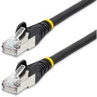 StarTech.com 10ft CAT6a Ethernet Cable, Black Low Smoke Zero Halogen (LSZH) 10 GbE 100W PoE S/FTP Snagless RJ-45 Network Patch Cord - 10ft Black Low Smoke Zero Halogen (LSZH) Shielded CAT6A Ethernet Cable - 10GbE Multi Gigabit 1/2.5/5/10Gbps - 100W PoE++ - 27 AWG 100% Copper Stranded Wire - Snagless 4 pair S/FTP RJ45 Network Patch Cord, ETL Verified, ANSI/TIA-568.2-D Category 6A