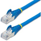 StarTech.com 3ft CAT6a Ethernet Cable, Blue Low Smoke Zero Halogen (LSZH) 10 GbE 100W PoE S/FTP Snagless RJ-45 Network Patch Cord - 3ft Blue Low Smoke Zero Halogen (LSZH) Shielded CAT6A Ethernet Cable - 10GbE Multi Gigabit 1/2.5/5/10Gbps - 100W PoE++ - 27 AWG 100% Copper Stranded Wire - Snagless 4 pair S/FTP RJ45 Network Patch Cord, ETL Verified, ANSI/TIA-568.2-D Category 6A