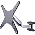 StarTech.com VESA TV Wall Mount, Adjustable Full Motion TV Wall Mount For 23"-55" Displays, Extendable/Tilting/Swivel TV Wall Mount - Spring-assisted height adjustable TV wall mount range 12.6in/32cm; Extendable arm range 23.4in/59.5cm - Tilting/swivel/full motion for 23-55in TVs; 75x75 to 400x400 VESA TV wall mount patterns; 66lb/30kg capacity - TV mounting bracket ships assembled