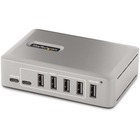 StarTech.com 10-Port USB-C Hub, 8x USB-A + 2x USB-C, Self-Powered w/ 65W Power Supply, USB 3.1 10Gbps Desktop/Laptop USB Hub w/ Charging - 10-Port Multiport USB 3.2 Gen 2 (10Gbps) Type-C expansion hub for laptop/desktops (8x USB-A/2x USB-C) - Self-powered with 65W Power Supply - 2x USB BC 1.2 charging ports - USB-IF certified screwlocking 3ft host cable - OS independent - Mountable