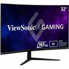 ViewSonic Entertainment VX3218C-2K 32" Class WQHD Curved Screen LED Monitor - 16:9 - Black - 31.5" Viewable - Multi-domain Vertical Alignment (MVA) - LED Backlight - 2560 x 1440 - 16.7 Million Colors - FreeSync - 250 cd/m - 1 ms - 165 Hz Refresh Rate - HDMI - DisplayPort