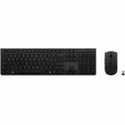 Lenovo Professional Wireless Rechargeable Combo Keyboard and Mouse-French Canadian 445 - USB Type A Scissors Wireless Bluetooth 2.40 GHz Keyboard - French (Canada) - Gray - USB Type A Wireless Bluetooth Mouse - Optical - 4000 dpi - 8 Button - Tilt Wheel - Gray - Symmetrical - Compatible with PC