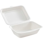 Eco Guardian 7" x 5" x 3" Fibre Hinged Lid Containers - Microwave Safe - Sugarcane Fiber Body - 50 / Pack