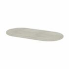 Heartwood Table Top - Winter White Racetrack Top x 1" Table Top Thickness - Thermofused Laminate (TFL), Wood Grain Top Material