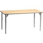 MITYBILT Aktivity Activity Table - For - Table TopRectangle Top - Four Leg Base - 4 Legs - 48" Table Top Length x 24" Table Top Width x 1" Table Top Thickness - Powder Coated, Maple, Silver - Laminate, Vinyl - Particleboard Top Material