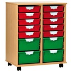 MITYBILT SystemSTOR Storage Rack - 27.5" Height x 41.3" Width x 18.8" Depth - Lockable Casters, Swivel Casters, Shatter Proof, Easy to Clean - Maple