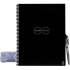Rocketbook Core Notebook - 36 Pages - Spiral - Executive - 6" x 8 4/5" - Infinity Black Cover - Reusable, Erasable, Eco-friendly - 1 Each
