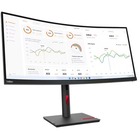 Lenovo ThinkVision T34w-30 34" UW-QHD Curved Screen LCD Monitor - 21:9 - Raven Black - 34" (863.60 mm) Class - Vertical Alignment (VA) - 3440 x 1440 - 16.7 Million Colors - 350 cd/m - 4 ms - 60 Hz Refresh Rate - HDMI - DisplayPort - USB Hub