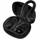 JVC HA-EC25T-B True Wireless Fitness Series Earphones - Black - Stereo - True Wireless - Bluetooth - 32.8 ft - 16 Ohm - 20 Hz - 20 kHz - Earbud, Behind-the-ear - Binaural - In-ear - Black