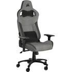 Corsair T3 RUSH Fabric Gaming Chair (2023) - Grey/Charcoal - For Gaming - Fabric, Nylon, Memory Foam - Charcoal, Gray