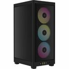 Corsair 2000D RGB AIRFLOW Mini-ITX PC Case - Black - Small Tower - Steel Mesh - Mini ITX Motherboard Supported - 8 x Fan(s) Supported - 3 x Internal 2.5" Bay - 3x Slot(s) - 1 x Audio In - 1 x Audio Out - Fan/Liquid Cooler