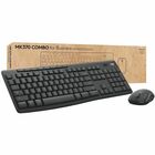 Logitech MK370 Combo for Business Wireless Keyboard and Silent Mouse - USB Type A Plunger/Membrane Wireless Bluetooth Keyboard - 112 Key - English (US) - USB Type A Wireless Bluetooth Mouse - Symmetrical - AA, AAA - Compatible with Universal for PC, Mac