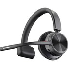 Poly Voyager 4310 USB-A Headset - Siri, Google Assistant - Mono - USB Type A - Wired/Wireless - Bluetooth - 298.6 ft - 20 Hz - 20 kHz - On-ear, Over-the-head - Monaural - Supra-aural - 4.9 ft Cable - MEMS Technology, Electret Condenser, Noise Cancelling Microphone - Black
