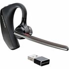 Poly Voyager 5200 USB-A UC Headset - Google Assistant, Siri - Mono - USB Type A, Micro USB - Wireless - Bluetooth - 98.4 ft - 32 Ohm - 100 Hz - 20 kHz - Over-the-ear, Earbud - Monaural - In-ear - Omni-directional, MEMS Technology, Noise Cancelling Microphone